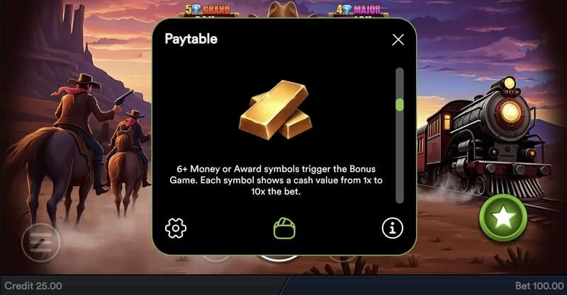 Gold Train Heist - Free Spins s dvostrukom mrežom valjaka